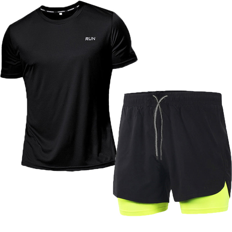 Kit Short de Compressão Mais Camiseta Dry fit Run Training