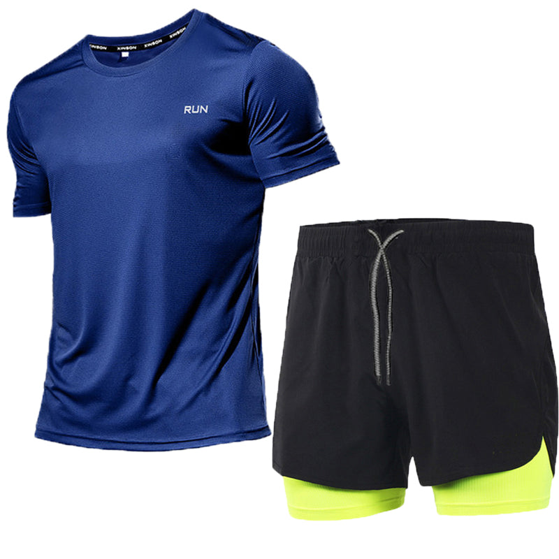 Kit Short de Compressão Mais Camiseta Dry fit Run Training